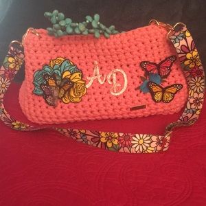 Hand designed crocheted purse
